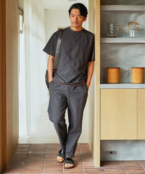 ikka(イッカ)の「【接触冷感】シアサッカーシャツT(Tシャツ/カットソー・メンズ・チャコール/ブルー/カーキ/ブラウン・XL/L/M/S)」の12枚目の写真