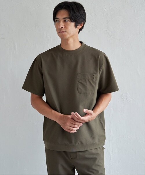 ikka(イッカ)の「【接触冷感】シアサッカーシャツT(Tシャツ/カットソー・メンズ・チャコール/ブルー/カーキ/ブラウン・XL/L/M/S)」の2枚目の写真
