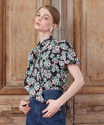 LOULOU WILLOUGHBY（ルルウィルビー）の「デシンフラワープリントリボンブラウス（シャツ/ブラウス）」