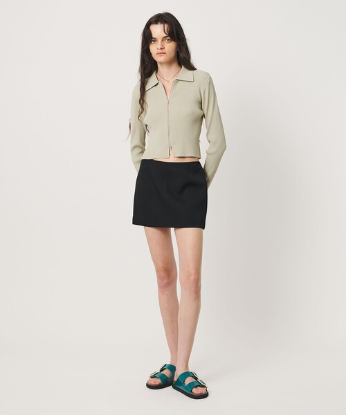 H BEAUTY&YOUTH UNITED ARROWS(エイチビューティーアンドユースユナイテッドアローズ)の「<H>レーヨンナイロン リブジップカーディガン(カーディガン/ボレロ・レディース・ブラック・FREE)」の5枚目の写真
