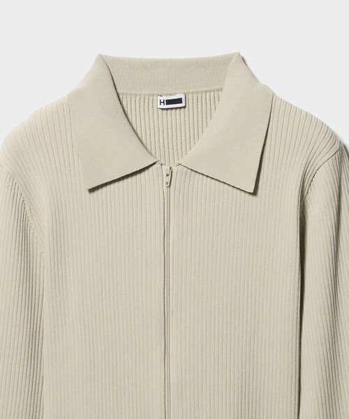 H BEAUTY&YOUTH UNITED ARROWS(エイチビューティーアンドユースユナイテッドアローズ)の「<H>レーヨンナイロン リブジップカーディガン(カーディガン/ボレロ・レディース・ブラック・FREE)」の8枚目の写真