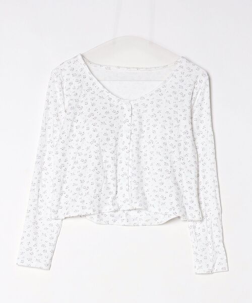 CeLess(セレス)の「Floral Bolero & Camisole / 小花柄ボレロ&キャミソールセット(キャミソール・レディース・ブラック/ホワイト・FREE)」の5枚目の写真