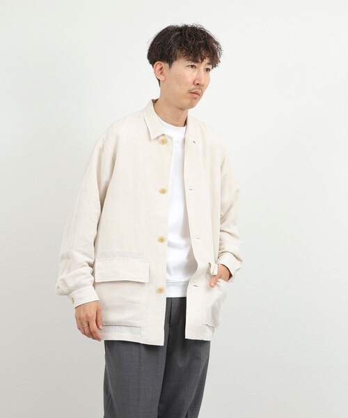 NOLLEY’S(ノーリーズ)の「Li/R リネンレーヨン シャツブルゾン 26SS(シャツ/ブラウス・メンズ・オフホワイト/ブラック・L/M/S)」の20枚目の写真
