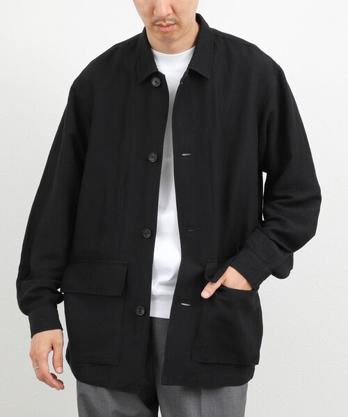 NOLLEY’S(ノーリーズ)の「Li/R リネンレーヨン シャツブルゾン 26SS(シャツ/ブラウス・メンズ・オフホワイト/ブラック・L/M/S)」の22枚目の写真