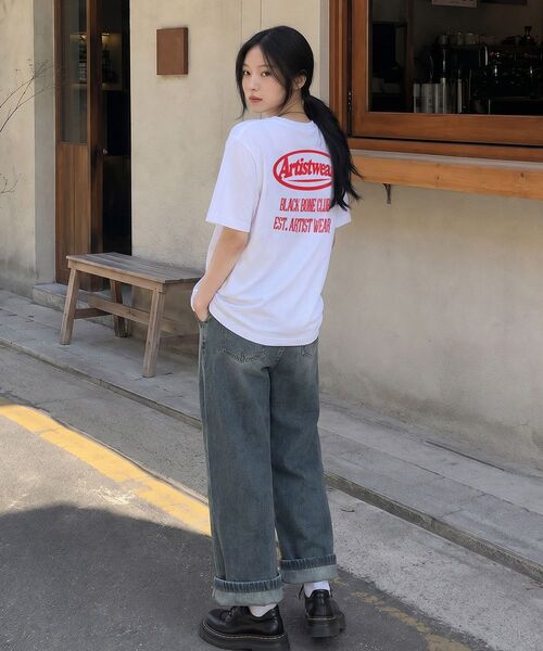 ARTISTWEAR（アーティストウェア）の「[ATW] ブラックボンクラブ 半袖Tシャツ - 2COLOR（Tシャツ/カットソー・レディース・ホワイト/ブラック・SMALL/MEDIUM/LARGE/X-LARGE/XX-LARGE/XXXX-LARGE）」の13枚目の写真