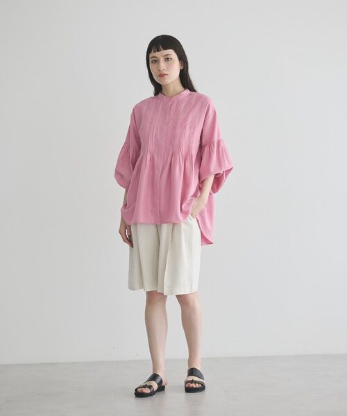 GARAGE OF GOOD CLOTHING(ガレージオブグッドクロージング)の「リネンクロスショートパンツ(その他パンツ・レディース・ホワイト系その他2/ベージュ・FREE)」の2枚目の写真