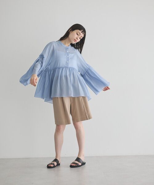 GARAGE OF GOOD CLOTHING(ガレージオブグッドクロージング)の「リネンクロスショートパンツ(その他パンツ・レディース・ホワイト系その他2/ベージュ・FREE)」の9枚目の写真
