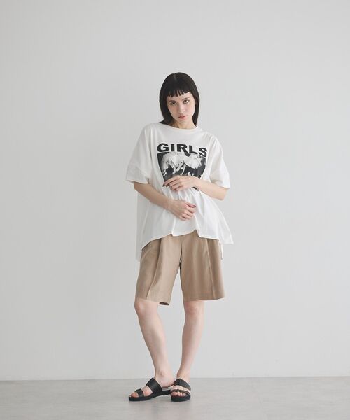 GARAGE OF GOOD CLOTHING(ガレージオブグッドクロージング)の「リネンクロスショートパンツ(その他パンツ・レディース・ホワイト系その他2/ベージュ・FREE)」の6枚目の写真