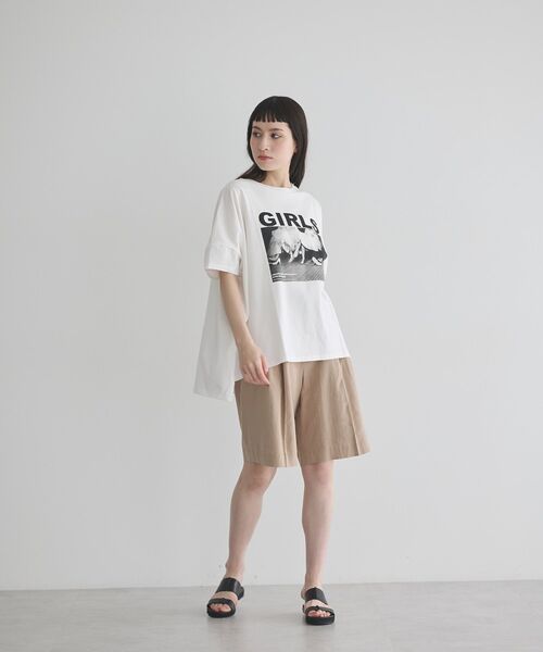 GARAGE OF GOOD CLOTHING(ガレージオブグッドクロージング)の「リネンクロスショートパンツ(その他パンツ・レディース・ホワイト系その他2/ベージュ・FREE)」の5枚目の写真