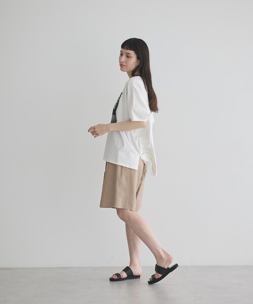 GARAGE OF GOOD CLOTHING(ガレージオブグッドクロージング)の「リネンクロスショートパンツ(その他パンツ・レディース・ホワイト系その他2/ベージュ・FREE)」の4枚目の写真