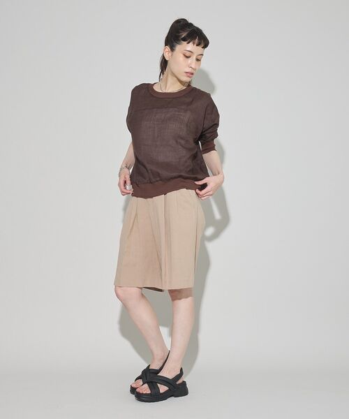 GARAGE OF GOOD CLOTHING(ガレージオブグッドクロージング)の「リネンクロスショートパンツ(その他パンツ・レディース・ホワイト系その他2/ベージュ・FREE)」の22枚目の写真