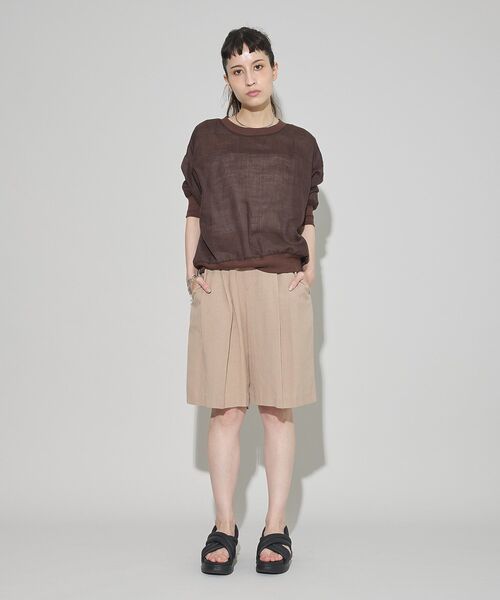 GARAGE OF GOOD CLOTHING(ガレージオブグッドクロージング)の「リネンクロスショートパンツ(その他パンツ・レディース・ホワイト系その他2/ベージュ・FREE)」の20枚目の写真