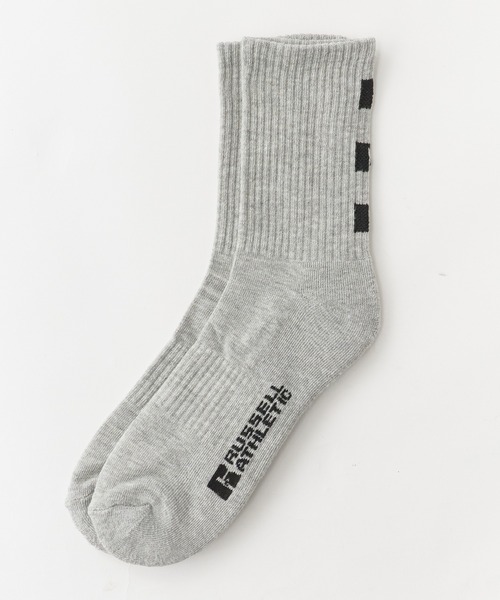 Russell Athletic(ラッセルアスレティック)の「RUSSELL ATHLETIC / ラッセルアスレティック Russell Three Logo Socks ブランドロゴ ソックス ジャガード 靴下 メンズ 2026年 夏 夏服(ソックス/靴下・メンズ・グレー/ホワイト/ブラック・FREE)」の22枚目の写真
