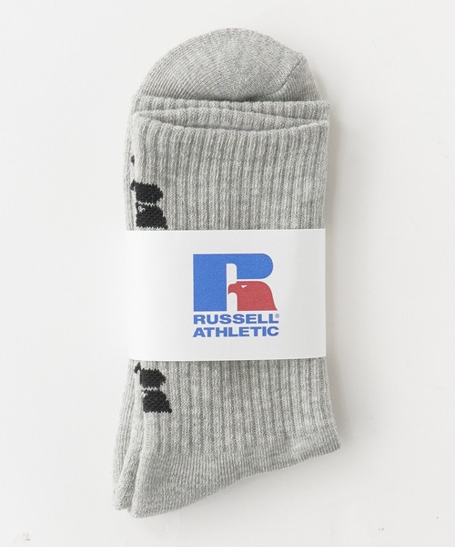 Russell Athletic(ラッセルアスレティック)の「RUSSELL ATHLETIC / ラッセルアスレティック Russell Three Logo Socks ブランドロゴ ソックス ジャガード 靴下 メンズ 2026年 夏 夏服(ソックス/靴下・メンズ・グレー/ホワイト/ブラック・FREE)」の12枚目の写真