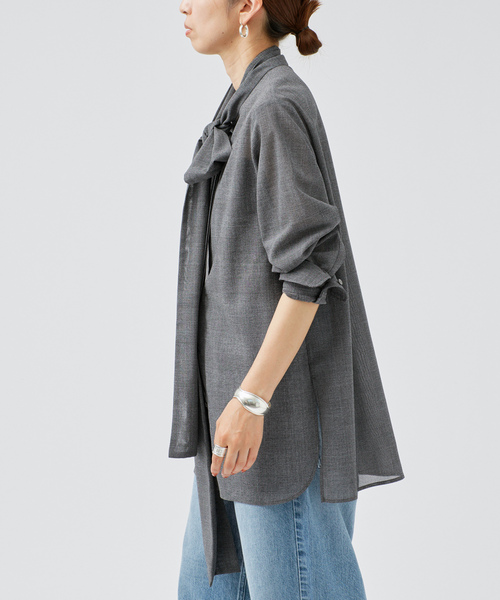 VERMEIL par iena(ヴェルメイユパーイエナ)の「Glen Check ボウブラウス(シャツ/ブラウス・レディース・その他4/その他1・FREE)」の6枚目の写真