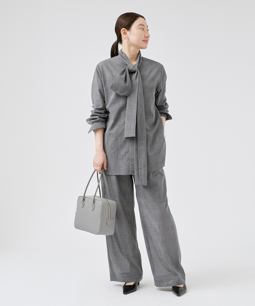 VERMEIL par iena(ヴェルメイユパーイエナ)の「Glen Check ボウブラウス(シャツ/ブラウス・レディース・その他4/その他1・FREE)」の8枚目の写真
