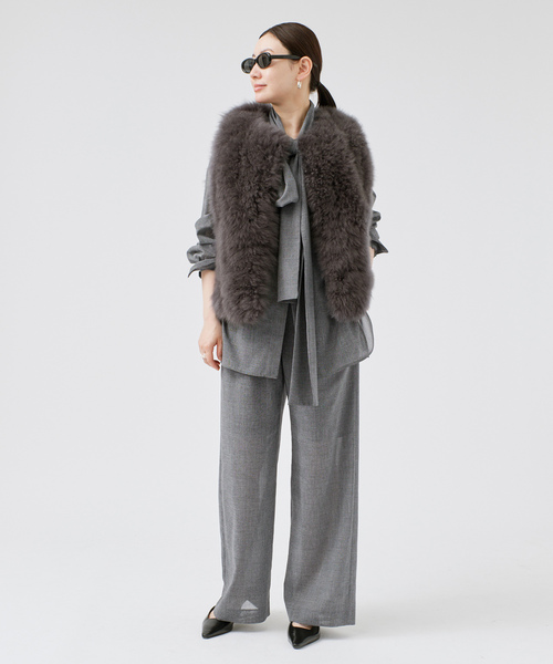 VERMEIL par iena(ヴェルメイユパーイエナ)の「Glen Check ボウブラウス(シャツ/ブラウス・レディース・その他4/その他1・FREE)」の10枚目の写真