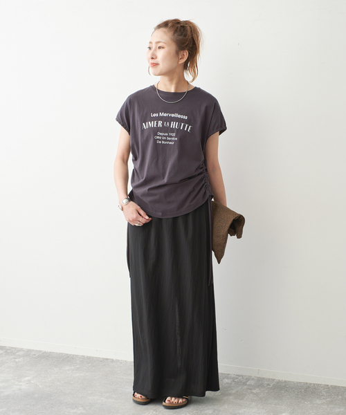Spick & Span（スピックアンドスパン）の「《セットアップ可》スムースフィールイージースカート（スカート・レディース・ブラウン/ブラック・38/36）」の21枚目の写真
