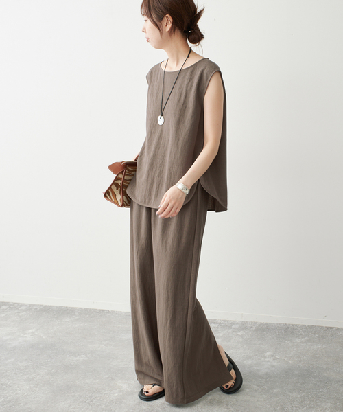 Spick & Span（スピックアンドスパン）の「《セットアップ可》スムースフィールイージースカート（スカート・レディース・ブラウン/ブラック・38/36）」の8枚目の写真