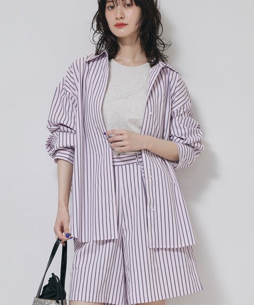 ALL NEW MART（オールニューマート）の「ストライプハーフパンツ（その他パンツ・レディース・グリーン系/ブルー/キャメル/ベビーピンク・00）」の21枚目の写真