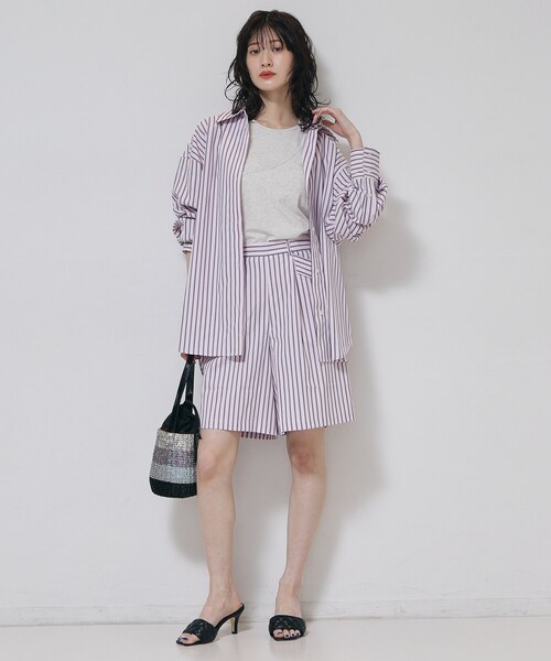 ALL NEW MART（オールニューマート）の「ストライプハーフパンツ（その他パンツ・レディース・グリーン系/ブルー/キャメル/ベビーピンク・00）」の22枚目の写真