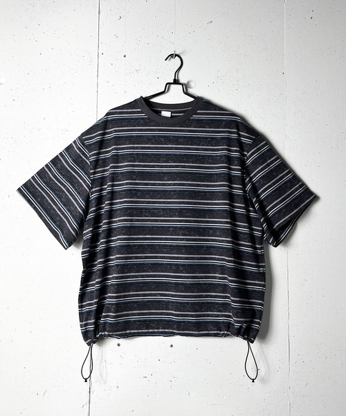 CALIFORNIA OUTFITTERS(カリフォルニア アウトフィッターズ)の「6C55 ボーダーワイド ドロスト Tシャツ(Tシャツ/カットソー・メンズ・グレー/ホワイト/ブラック/アイボリー・FREE)」の22枚目の写真