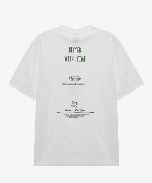MINDBRIDGE（マインドブリッジ）の「[UNS]エアクール_グラフィックセミオーバーフィット半袖Tシャツ - 2カラー（Tシャツ/カットソー・メンズ・ホワイト/ブラウン・100/105/110/95）」の14枚目の写真