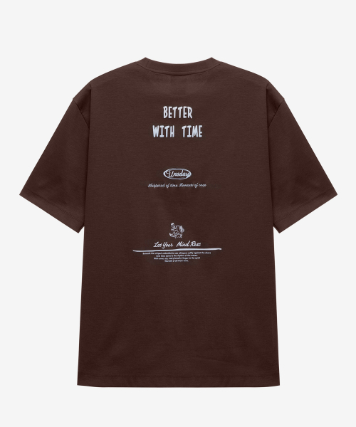 MINDBRIDGE（マインドブリッジ）の「[UNS]エアクール_グラフィックセミオーバーフィット半袖Tシャツ - 2カラー（Tシャツ/カットソー・メンズ・ホワイト/ブラウン・100/105/110/95）」の16枚目の写真