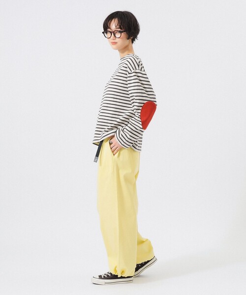 BEAMS BOY(ビームスボーイ)の「【別注】Gramicci / 2プリーツ ワイドパンツ(スウェットパンツ・レディース・ネイビー/パープル/ライトイエロー/ピンク・ONE SIZE)」の11枚目の写真