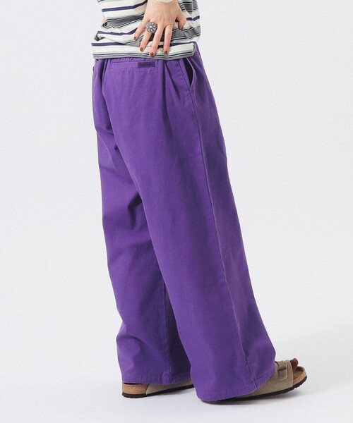 BEAMS BOY(ビームスボーイ)の「【別注】Gramicci / 2プリーツ ワイドパンツ(スウェットパンツ・レディース・ネイビー/パープル/ライトイエロー/ピンク・ONE SIZE)」の20枚目の写真