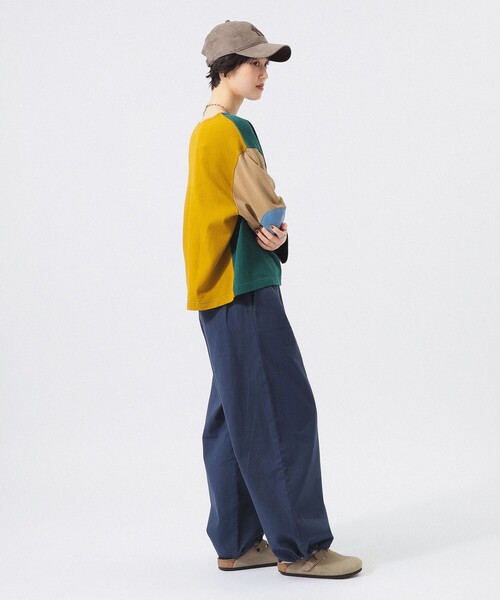 BEAMS BOY(ビームスボーイ)の「【別注】Gramicci / 2プリーツ ワイドパンツ(スウェットパンツ・レディース・ネイビー/パープル/ライトイエロー/ピンク・ONE SIZE)」の22枚目の写真