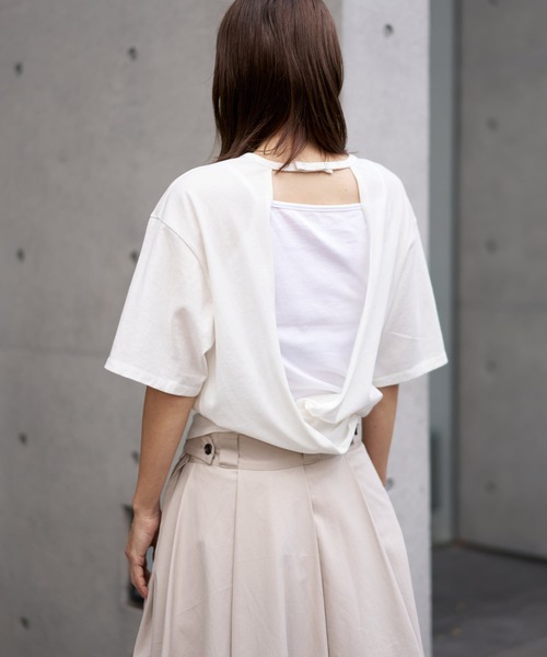 oll(オール)の「open Phoibe T(Tシャツ/カットソー・レディース・ホワイト/ブラック・FREE)」の16枚目の写真