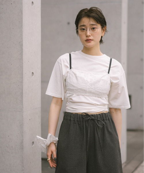 oll(オール)の「open Phoibe T(Tシャツ/カットソー・レディース・ホワイト/ブラック・FREE)」の6枚目の写真