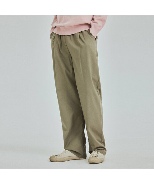 WEDNESDAY OASIS(ウェンズデーオアシス)の「イージーリネンセミワイドバンディングパンツ(7色)(その他パンツ・メンズ・Beige/ブラック/チャコール/Cream/カーキ/ネイビー/ホワイト・MEDIUM/LARGE/X-LARGE)」の5枚目の写真