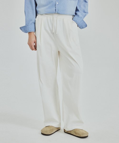 WEDNESDAY OASIS(ウェンズデーオアシス)の「イージーリネンセミワイドバンディングパンツ(7色)(その他パンツ・メンズ・Beige/ブラック/チャコール/Cream/カーキ/ネイビー/ホワイト・MEDIUM/LARGE/X-LARGE)」の12枚目の写真