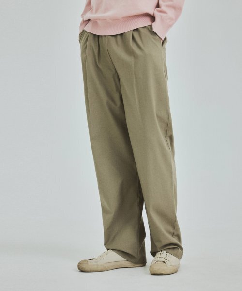 WEDNESDAY OASIS(ウェンズデーオアシス)の「イージーリネンセミワイドバンディングパンツ(7色)(その他パンツ・メンズ・Beige/ブラック/チャコール/Cream/カーキ/ネイビー/ホワイト・MEDIUM/LARGE/X-LARGE)」の9枚目の写真