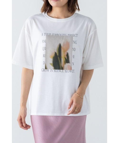 M.deux(エムドゥ)の「フラワーフォトTシャツ(Tシャツ/カットソー・レディース・ホワイト系その他/ホワイト系その他2・MEDIUM)」の12枚目の写真