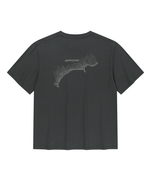OFFGRID(オフグリッド)の「ブリジェックスエアロクールニスコーストライン半袖Tシャツ-チャコール(Tシャツ/カットソー・メンズ・その他・SMALL/LARGE/X-LARGE/MEDIUM)」の1枚目の写真