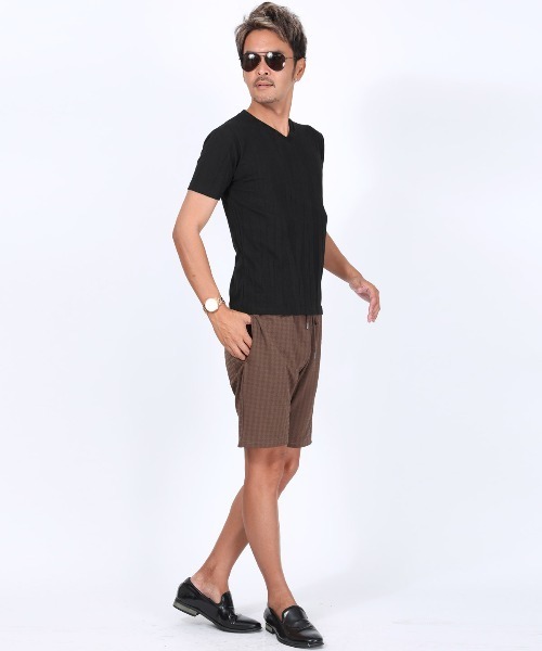 LUXSTYLE(ラグスタイル)の「半袖VネックTシャツ(Tシャツ/カットソー・メンズ・ブラック/チャコール/ホワイト・S/XL/L/M)」の7枚目の写真