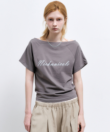 RAGLAN LETTERING TOP_CHARCOAL