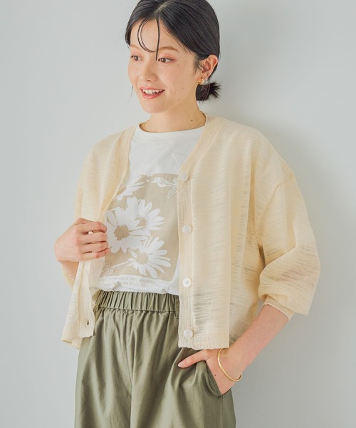 studio CLIP（スタディオクリップ）の「レースフラワーフォトTシャツ（Tシャツ/カットソー・レディース・ホワイト/杢グレー/スモーク・FREE）」の7枚目の写真