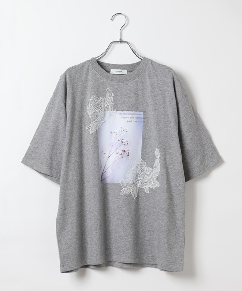 studio CLIP（スタディオクリップ）の「レースフラワーフォトTシャツ（Tシャツ/カットソー・レディース・ホワイト/杢グレー/スモーク・FREE）」の15枚目の写真