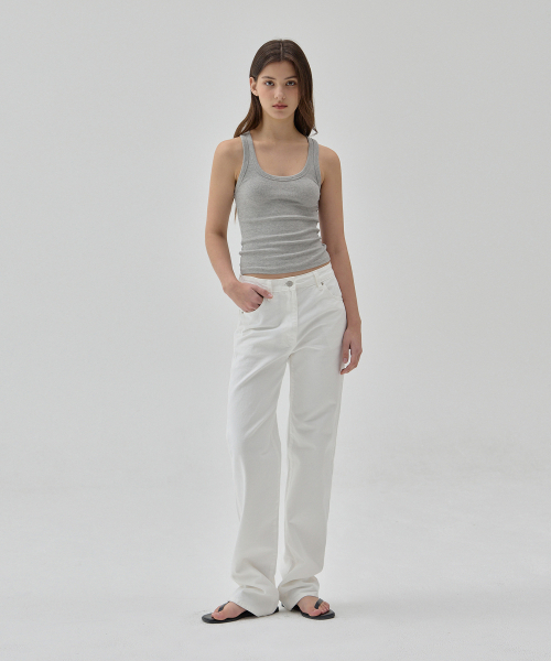 RYUL+WAI(リュルアンドワイ)の「デニムクラシックロングパンツホワイトR6(デニムパンツ・レディース・その他・SMALL/MEDIUM)」の2枚目の写真