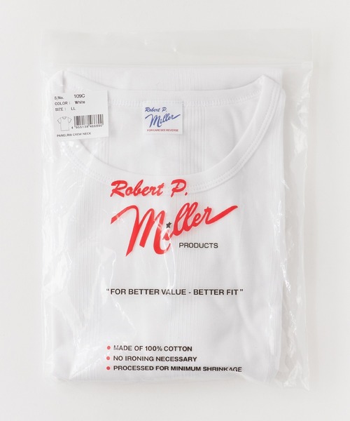 MILLER(ミラー)の「R.P.miller/ミラー パネルリブ 半袖 ベーシック Tシャツ(Tシャツ/カットソー・レディース・ホワイト/ブラック/グレー系2・LL/L/M)」の4枚目の写真