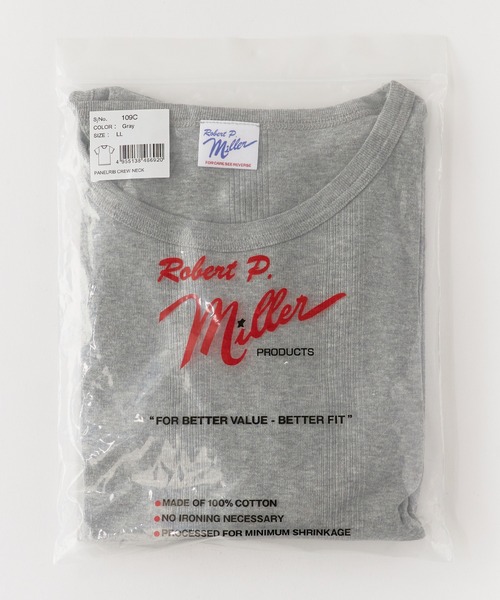 MILLER(ミラー)の「R.P.miller/ミラー パネルリブ 半袖 ベーシック Tシャツ(Tシャツ/カットソー・レディース・ホワイト/ブラック/グレー系2・LL/L/M)」の6枚目の写真