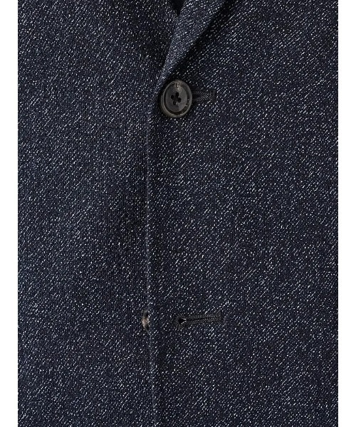 Perfect Suit FActory（パーフェクトスーツファクトリー）の「【EDWINコラボ】シアサッカー 【サラッと涼しい/軽量/シワになりにくい/ウォッシャブル】　デニムジャケット（テーラードジャケット・メンズ・ブラック/ネイビー・LL/M/L）」の21枚目の写真