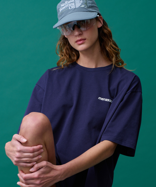 MENASOO(ミナス)の「Unisex Symbol Sorona Basic T Shirt_Navy(Tシャツ/カットソー・レディース・ネイビー・1/2)」の6枚目の写真