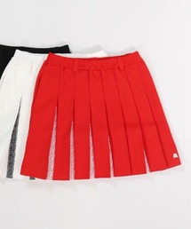 <LADIES>レースプリーツニットスカート