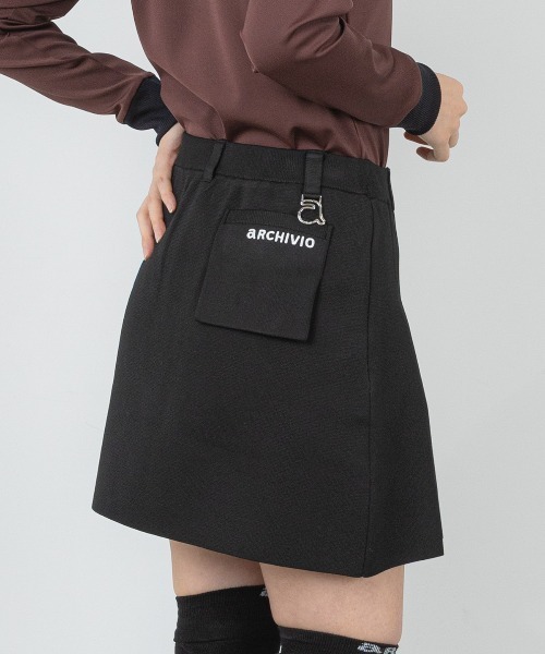 archivio(アルチビオ)の「<LADIES>レースプリーツニットスカート(スカート・レディース・ブラック/レッド/ホワイト・M/S)」の4枚目の写真