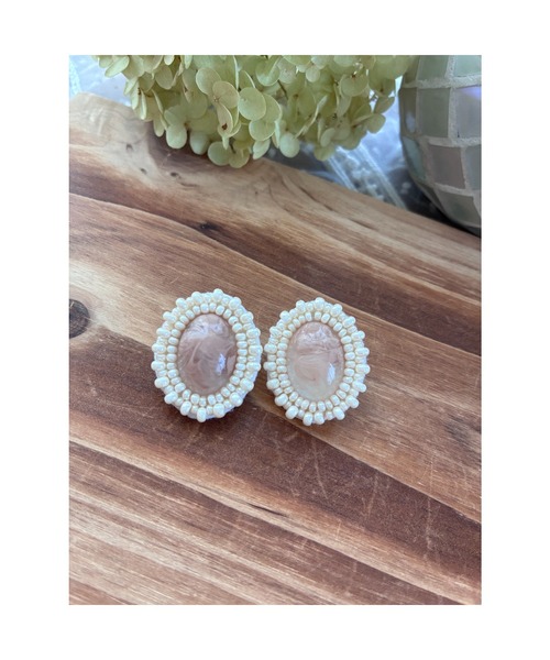 himemayu】ビーズ刺繍ピアス(MA)（ピアス（両耳用））｜tone（トーン